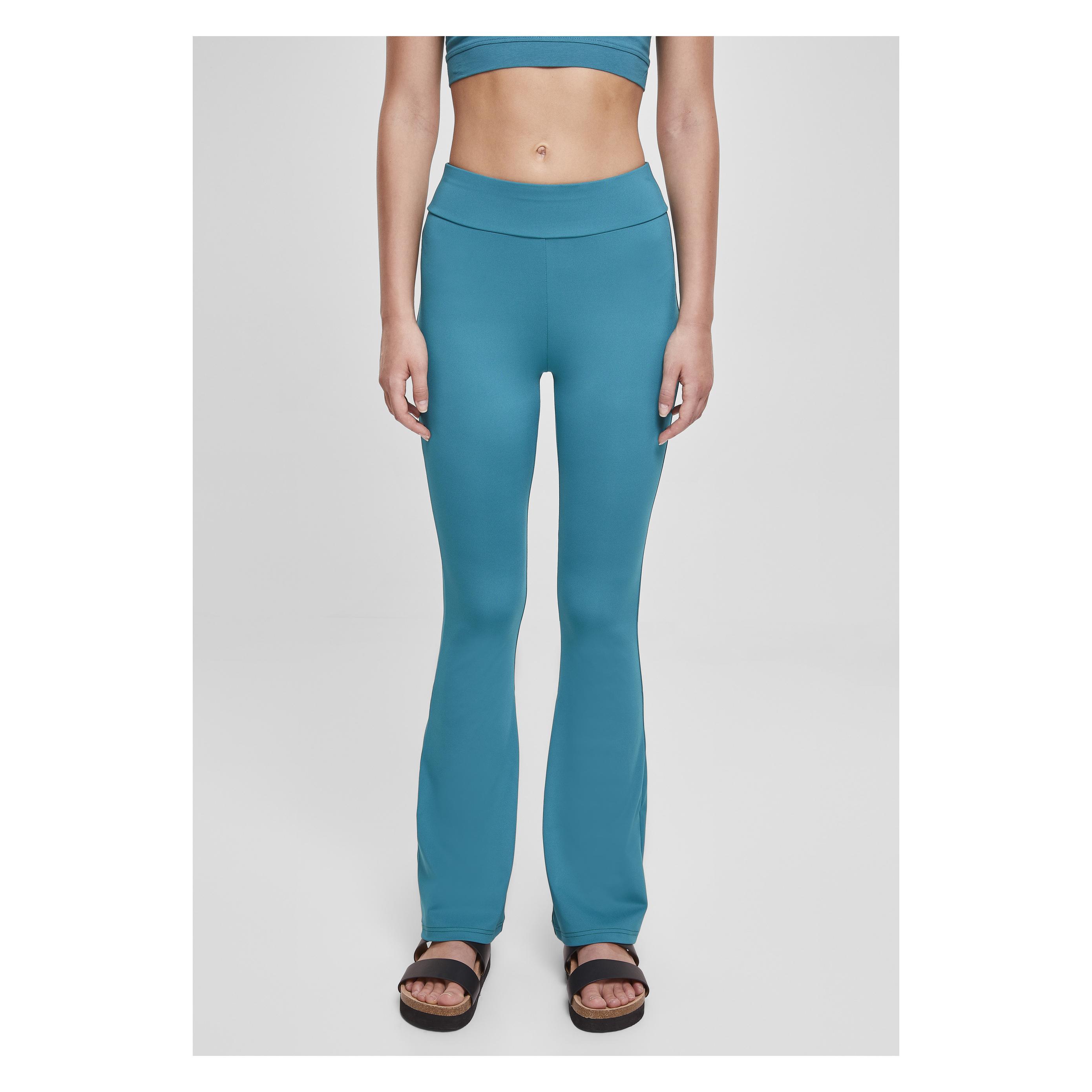 Urban Classics, Damen, Tights, Ladies Recycled High Waist Flared Leggings - 17082 (3XL), Grün