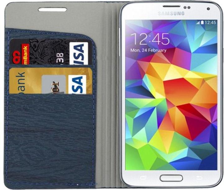 Produktbild König Design Design Handytasche für Samsung Galaxy S5 / S5 Neo dunkelblau (Samsung Galaxy S5, Samsung Galaxy S5 Neo)