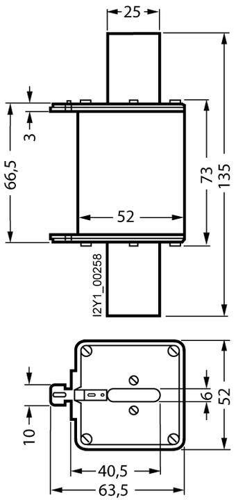 Produktbild Siemens SITOR Sicherung 3NE1 690V 250A Grösse 1 (250 A)