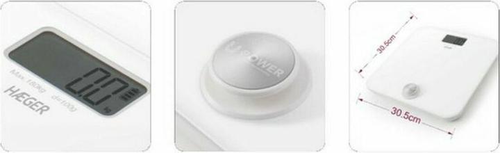 Actual product image Haeger BASCULA U-POWER BS-DIG.011A BLANCO (180 kg)