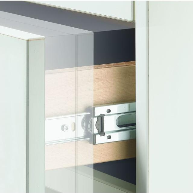 Image du produit Hettich Schubladenschiene Vollauszug 450 mm chromatiert 2 Stück