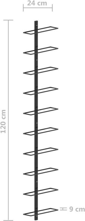 Produktbild VidaXL Emmerich (24 x 9 x 120 cm, 10 Fl.)