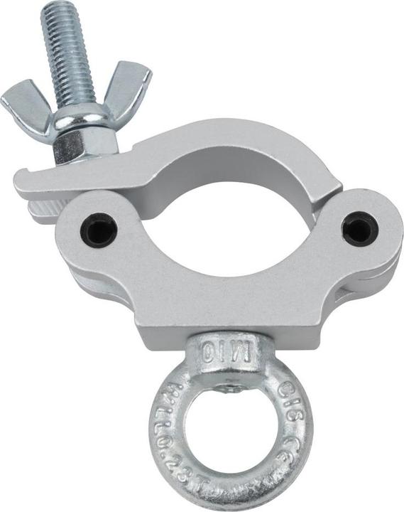Actual product image Showtec Half Coupler + Eye 230 kg Silver Slimline for 50mm tube