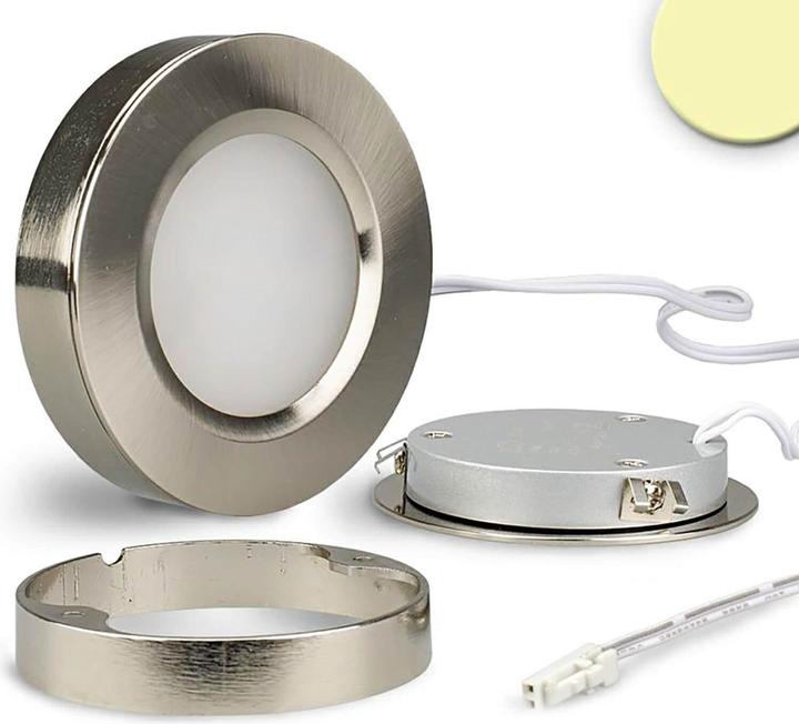 Isoled LED Slim Ein- und Unterbauleuchte MiniAMP, silber, 3W, 12V DC, IP52, warmweiss, dimmbar