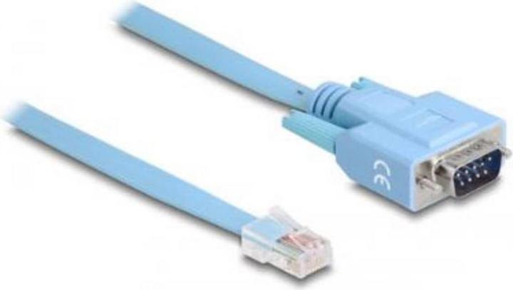Produktbild Delock Adapter RS-232 DB9 Stecker zu 1 x Seriell RS-232 RJ45 Stecker 1 m (1 m)