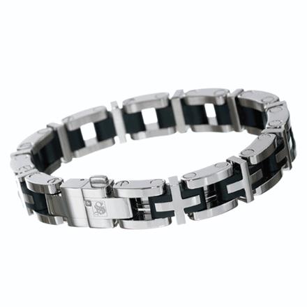 Immagine prodotto Simmons Jewelry Co. Bracciale in acciaio inox L.A. 13 mm - DBG1015STWB (1.30 cm, Acciaio inossidabile)