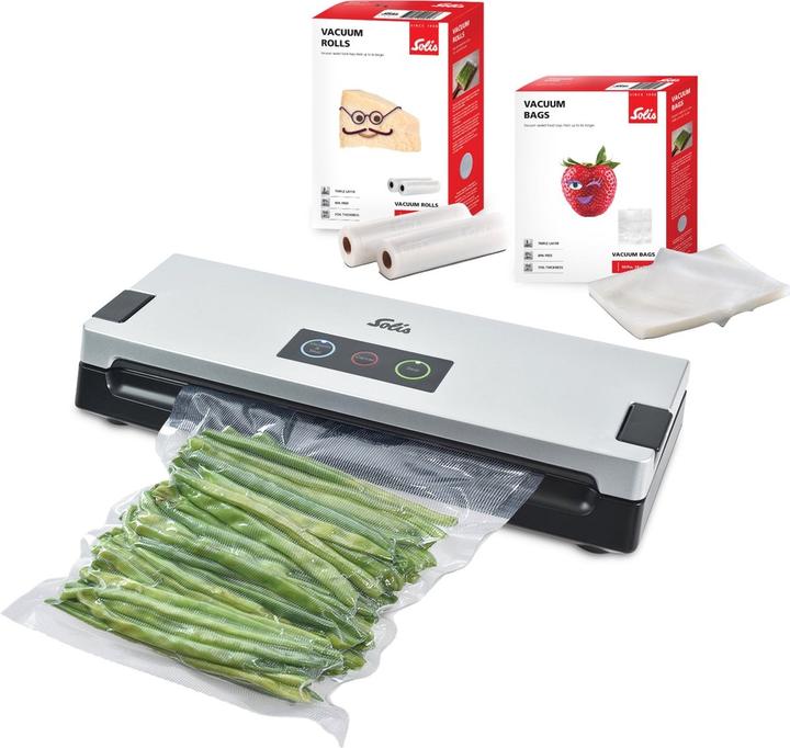 Produktbild Solis Vac Smart 577 Vacumeermachine - Vacummachine + 2 Vacumrollen + 50 Vacumzakken - Grijs