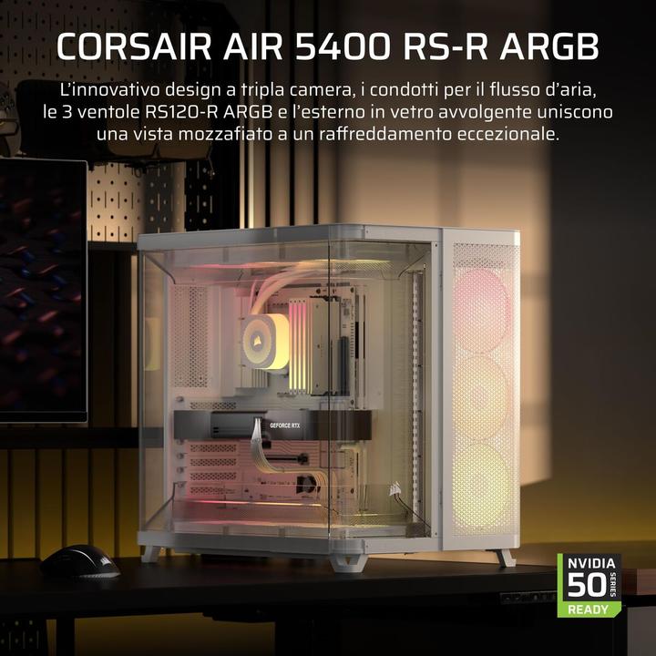Actual product image Corsair AIR 5400 RS-R ARGB (ATX, Micro ATX (mATX), Mini-ITX)