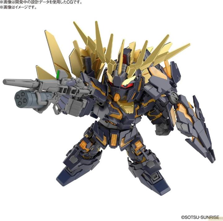 Actual product image Bandai SD GUNDAM -Cross Silhouette Unicorn 02 Banshee & Norn Parts -Model Kit
