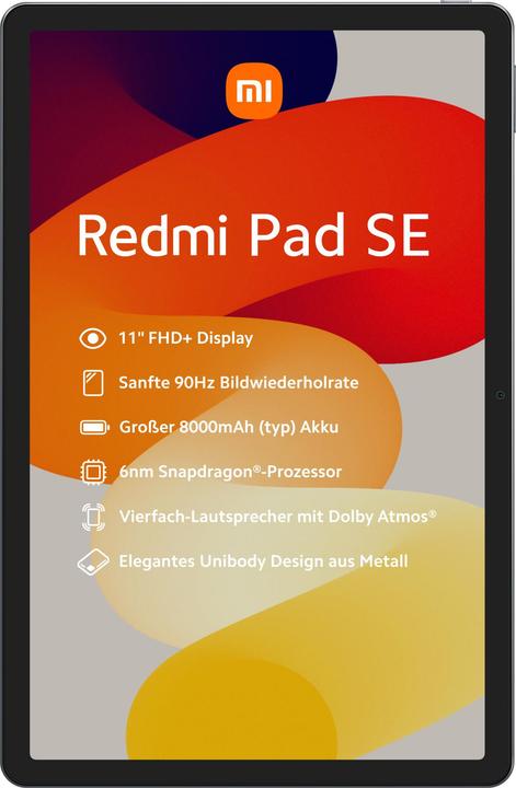 Actual product image Xiaomi Redmi Pad SE (WLAN only, 11", 128 GB, Graphite gray)