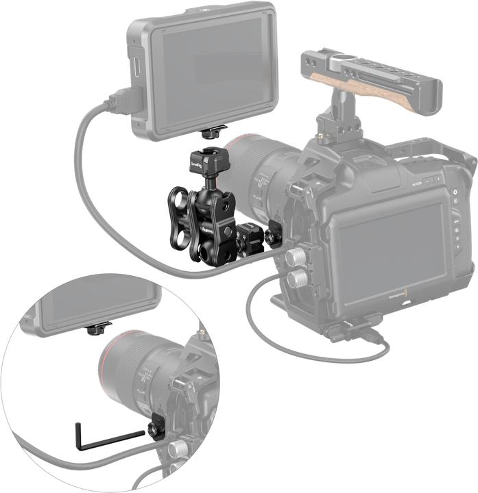 Actual product image SmallRig Drop in HawkLock mini Magic Arm with Quick Release Ball Head 3515B