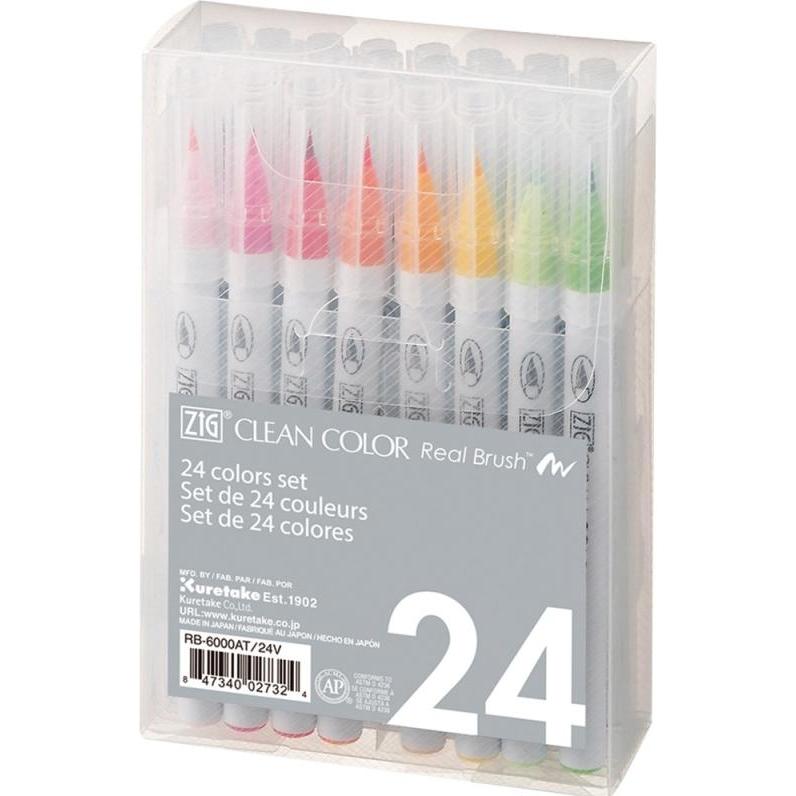 Zig, Marker, Clean Color Pensel Pen saet m. 24 stk