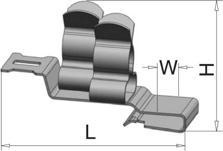 Actual product image Tru Components Shield clamp Clamping Ø (max.) 6 mm Spring steel 1 pc.