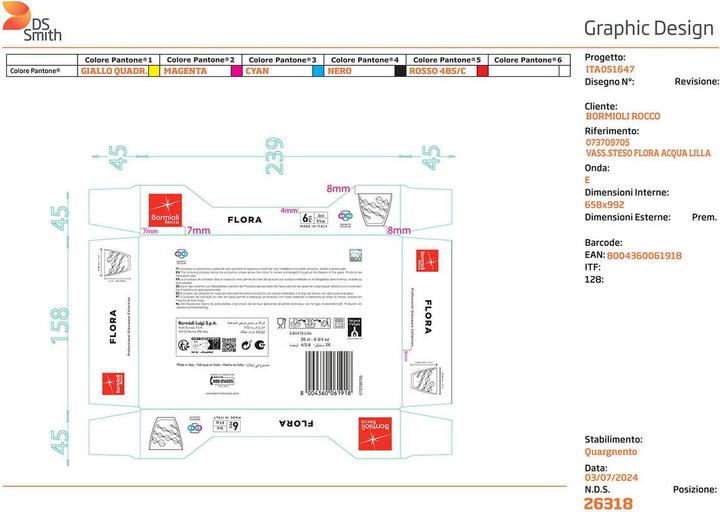 Produktbild Bormioli Rocco Bormioli Flieder Wassergläser Flora 6 (0.26 l, 6 x)