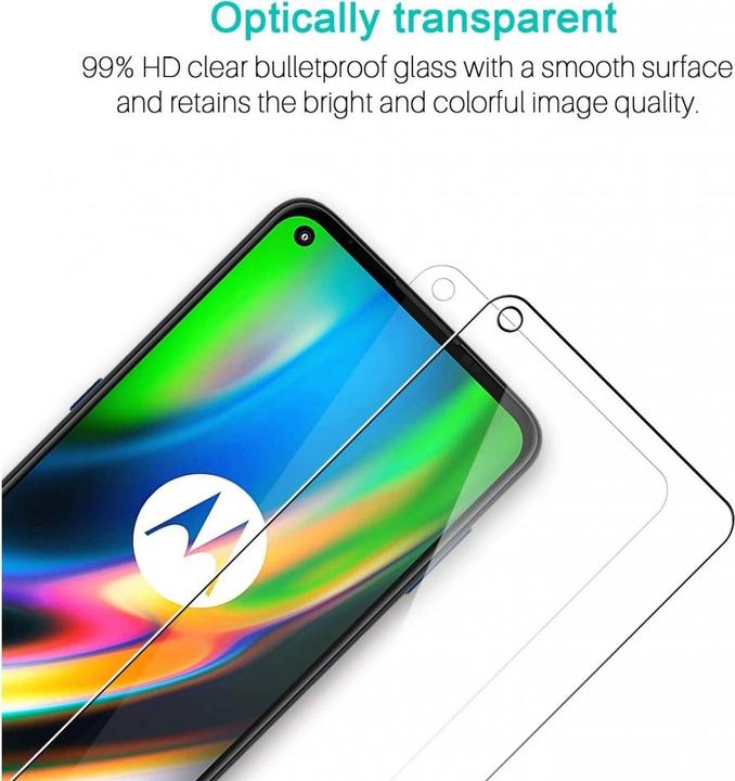 Image du produit Screenguard Motorola Moto G9 Plus Film de protection en verre blindé Case Friendly Design (1 pièce(s), Motorola Moto G9 Plus)