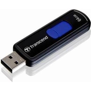 Thumbnail - Transcend JetFlash 760 (64 GB, USB-A, USB 3.0), USB Stick, Schwarz, Blau