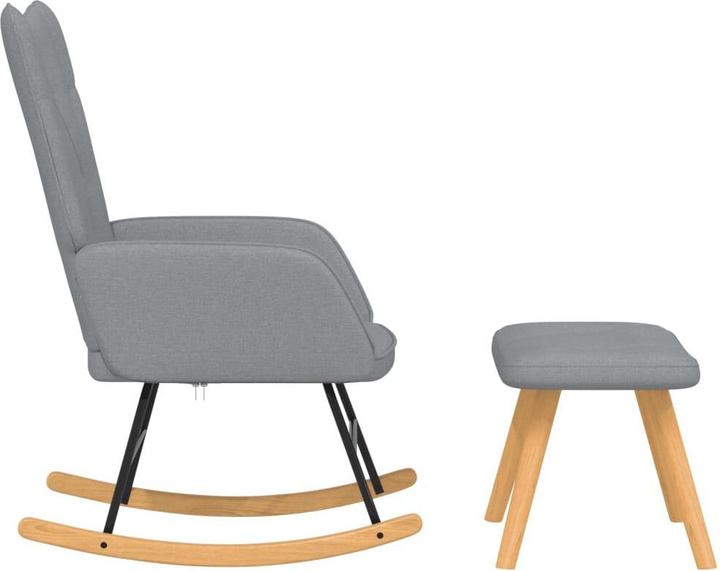 Produktbild vidaXL Schaukelstuhl mit Hocker