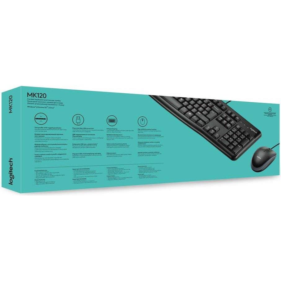 Thumbnail - Logitech MK120 (DE, Kabelgebunden), Tastatur, Schwarz