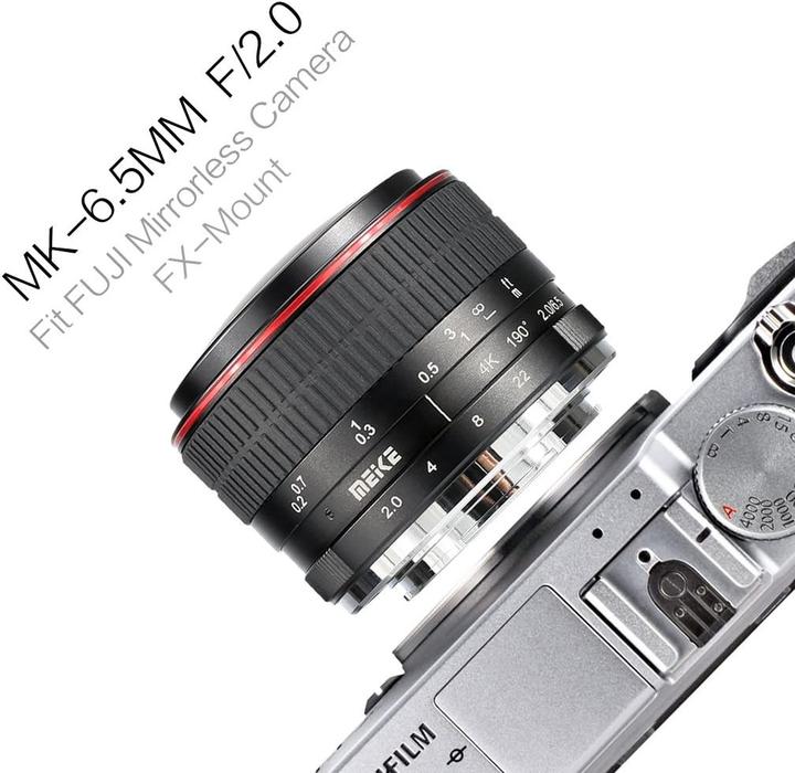 Immagine prodotto Meike 6.5mm f/2.0-f/22 Fisheye Fujifilm X (Fujifilm X, APS-C / DX, Full frame)