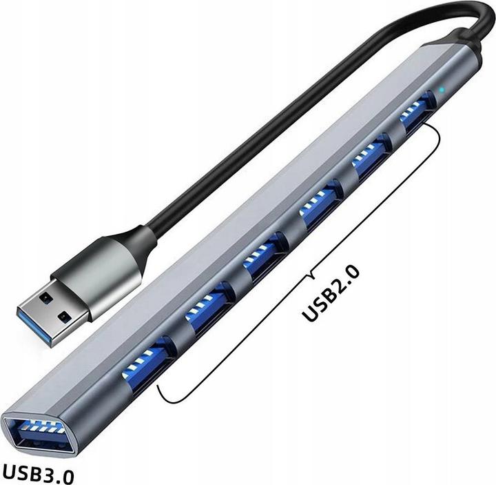Bounn HUB USB Adapter USB A TO 6*USB2.0+USB3.0 (USB-A, 7 Ports)