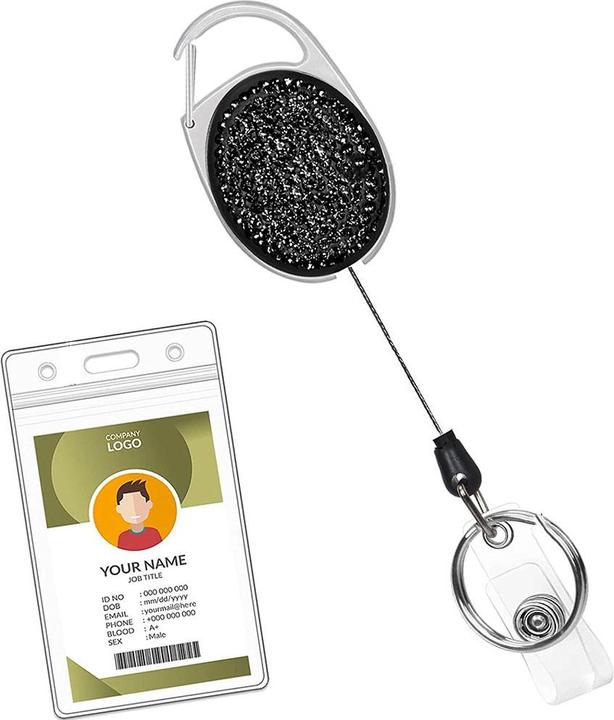 Image du produit Werkstein Anti-Lost Key-Bak 2er Set Schlüsselanhänger mit Gürtelclip/Kartenhalter Glitzer