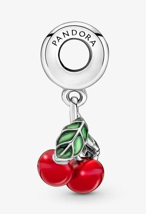Actual product image Pandora Asymmetrical Cherry Fruit (Silver 925, Enamel)