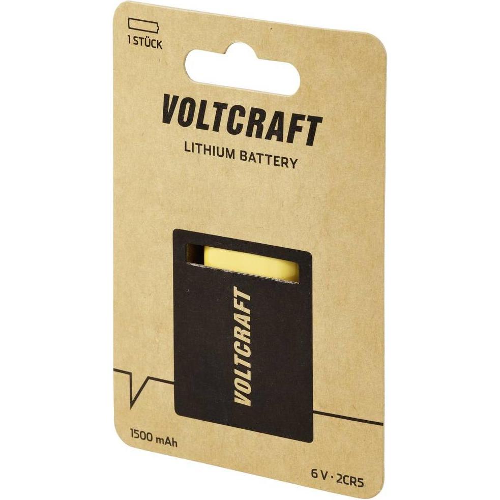 Thumbnail - Voltcraft Fotobatterie 2CR5 Lithium 1500 mAh 6 V 1 St. (1 Stk., 2CR5, 1500 mAh), Batterien + Akkus