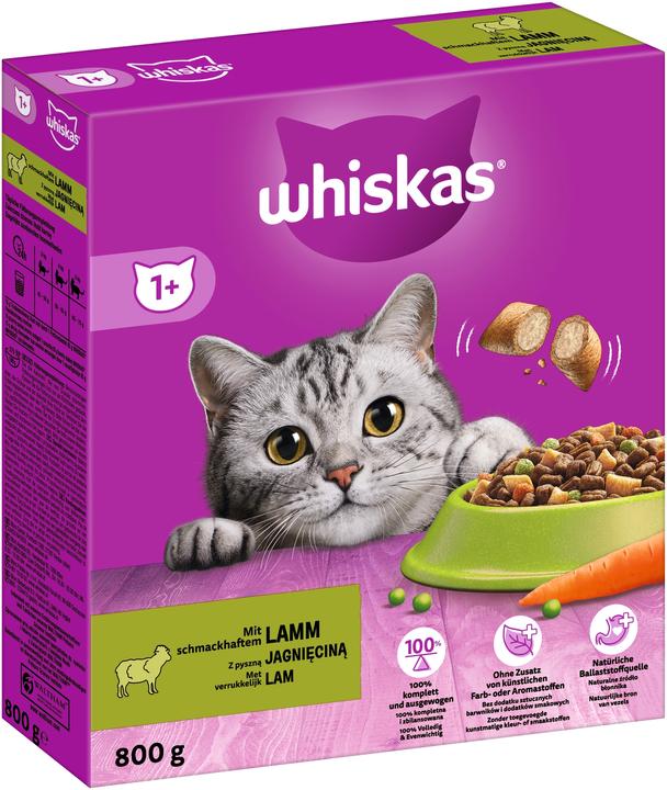 Produktbild Whiskas 1+ Mit Lamm (Adult, 800 g)