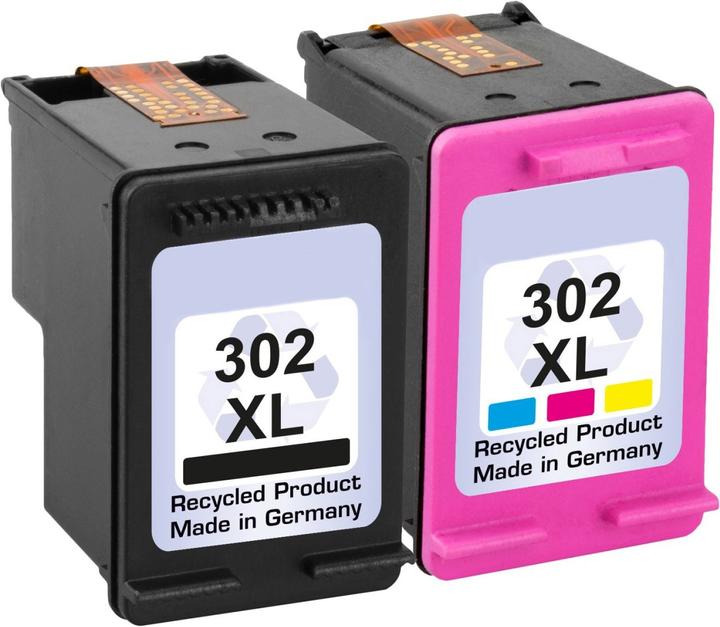 Actual product image Plutoos HP 302 XL HP 302 XL cartridges XXL compatible (CL, FC)