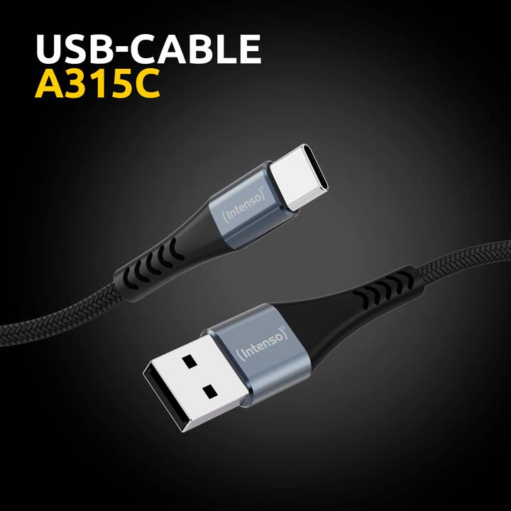 Actual product image Intenso USB A — USB C (1.50 m, USB 2.0, 60 W)