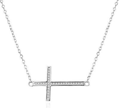 Immagine prodotto Agato Collana d'argento Croce con zirconi AGS1541/47 (Argento)