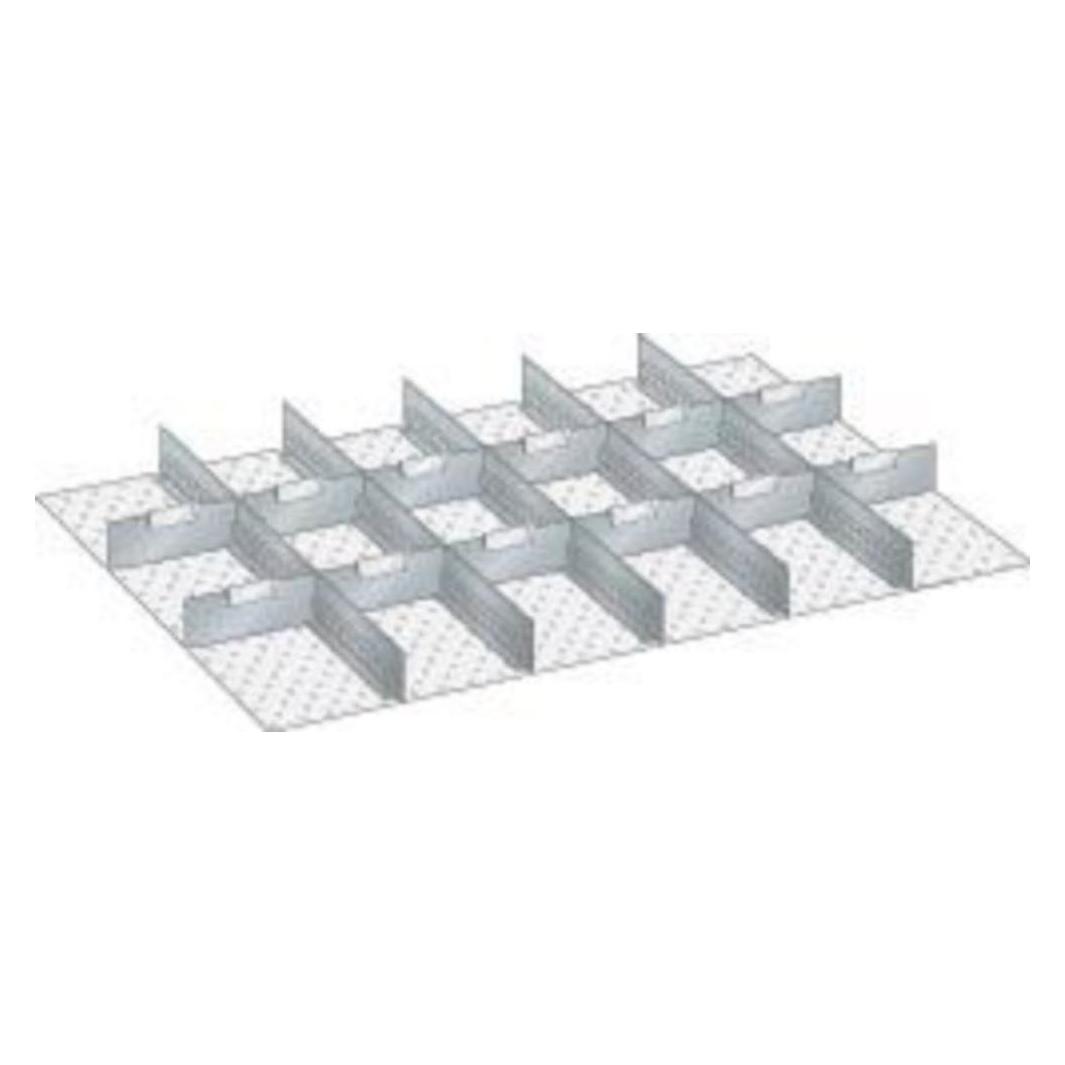 Lista, Armoire pour atelier, Kit de compartimentation pour dimensions de tiroirs 918 x 612 mm (91.80 cm, 25 cm)