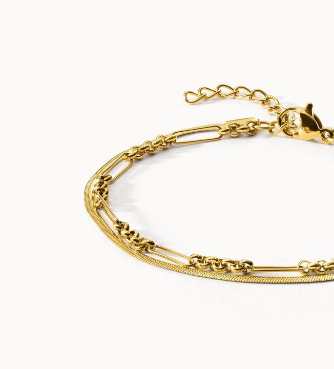 Immagine prodotto Purelei Bracciale Unison oro (19 cm, Acciaio inossidabile placcato oro 18 carati)
