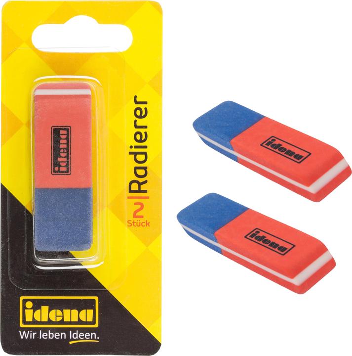 Idena Eraser red/blue 2s