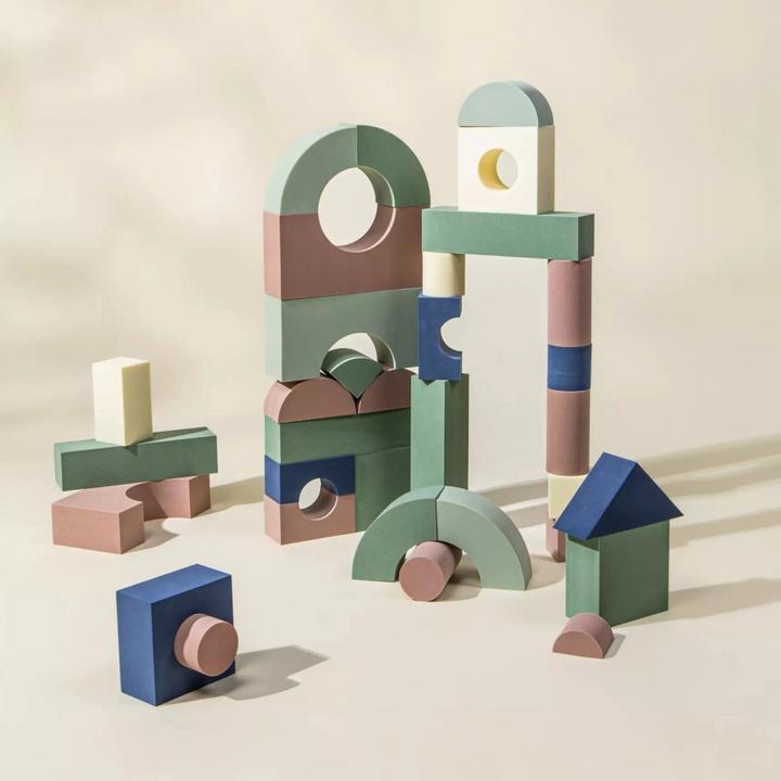 Actual product image Coco Village Foam Blocks – Open-Ended Play (52 pcs)