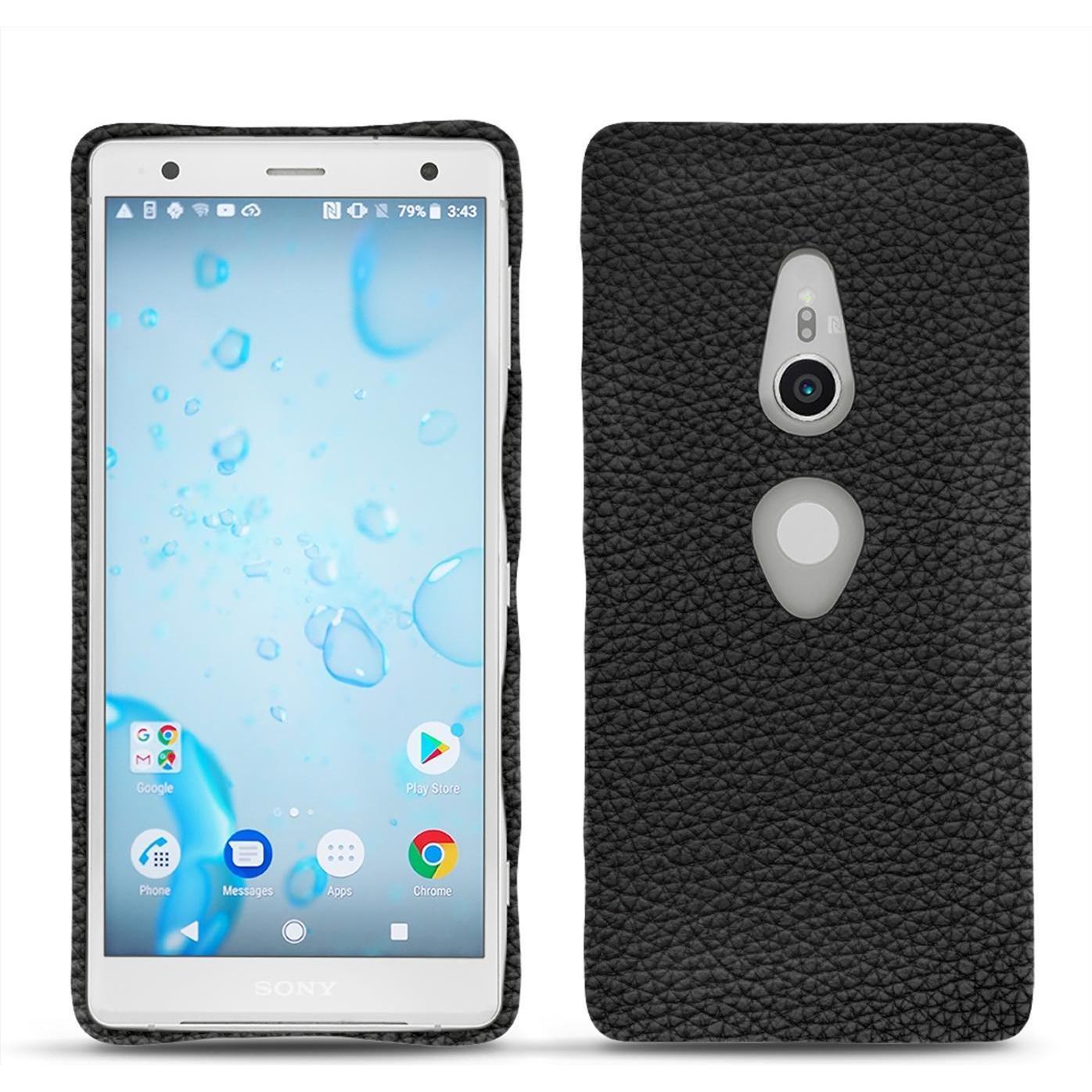 Noreve Lederschutzhülle (Sony Xperia XZ2), Smartphone Hülle, Schwarz