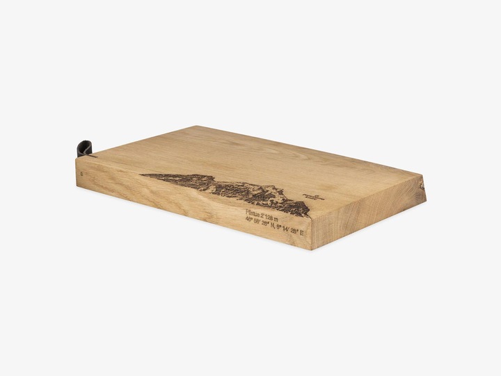 Actual product image Panorama Knife Wooden board RUSTIKAL Pilatus