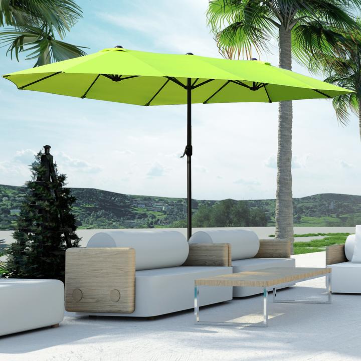 Produktbild Outsunny Doppelsonnenschirm mit Handkurbel (2.70 m)