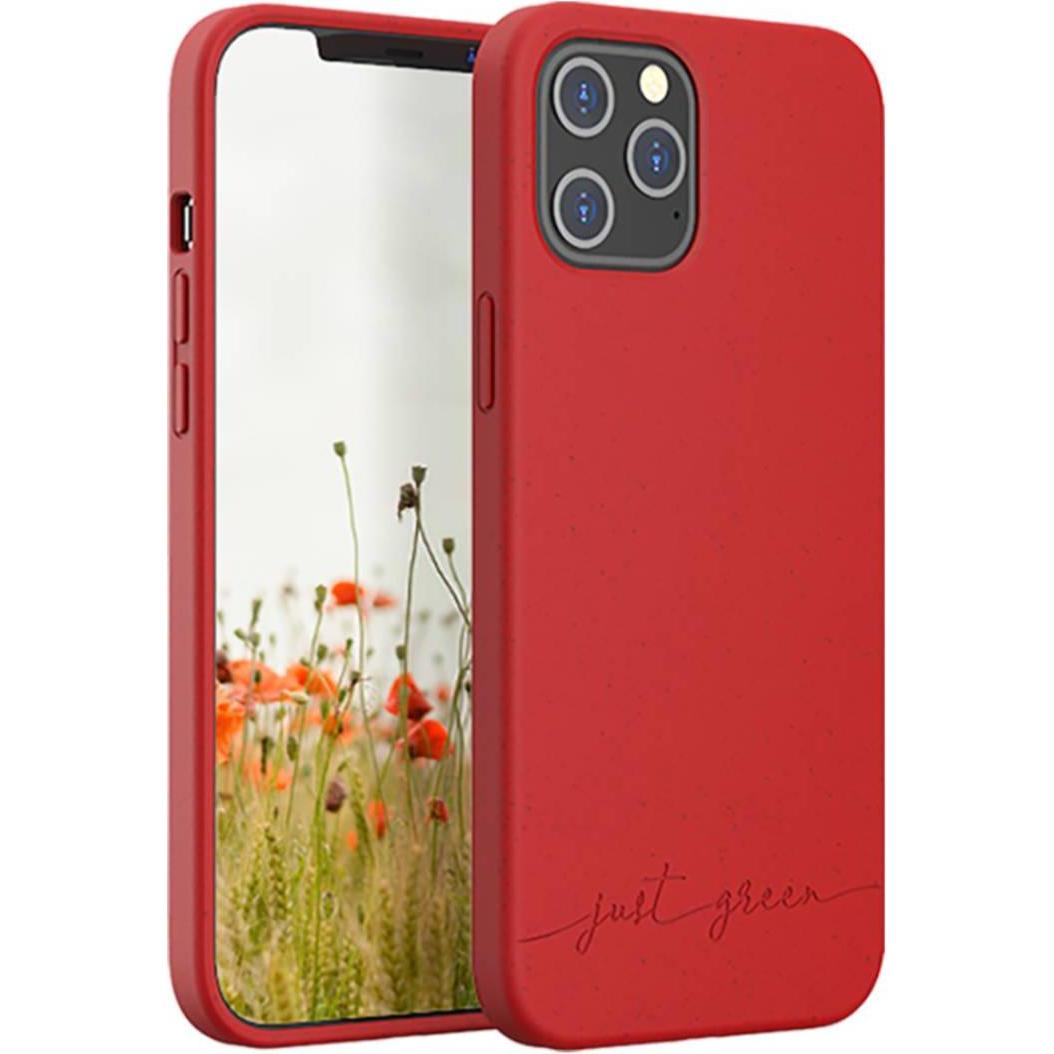 Just Green Bio Case (Apple iPhone 12 Pro Max), Smartphone Hülle, Rot