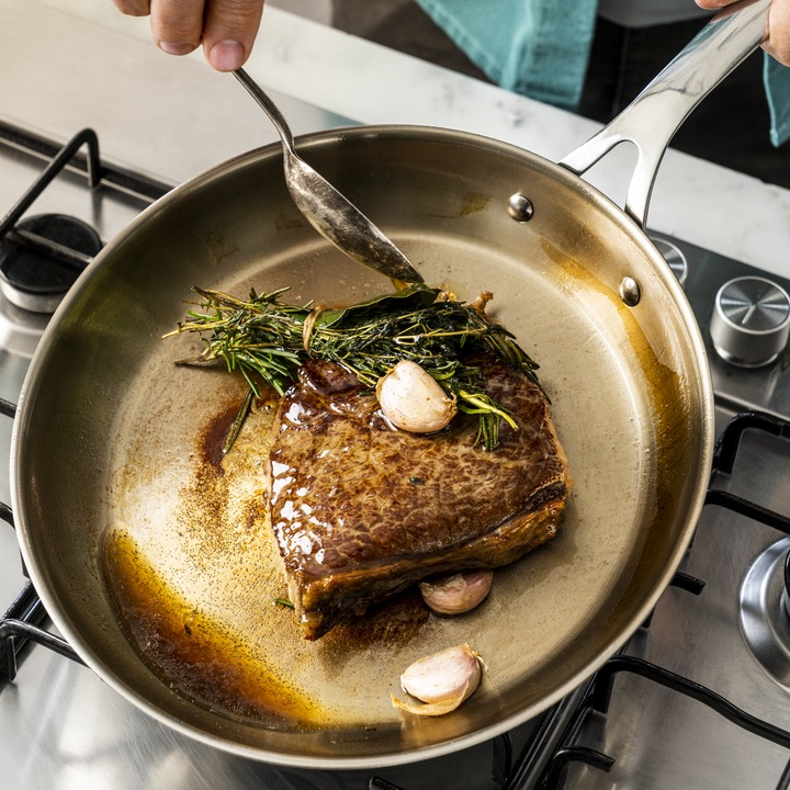 Actual product image Tefal Set Jamie Oliver Cook Smart 20/24/28 cm (28 cm, Pan set + pot set, Frying pan, Stainless steel)