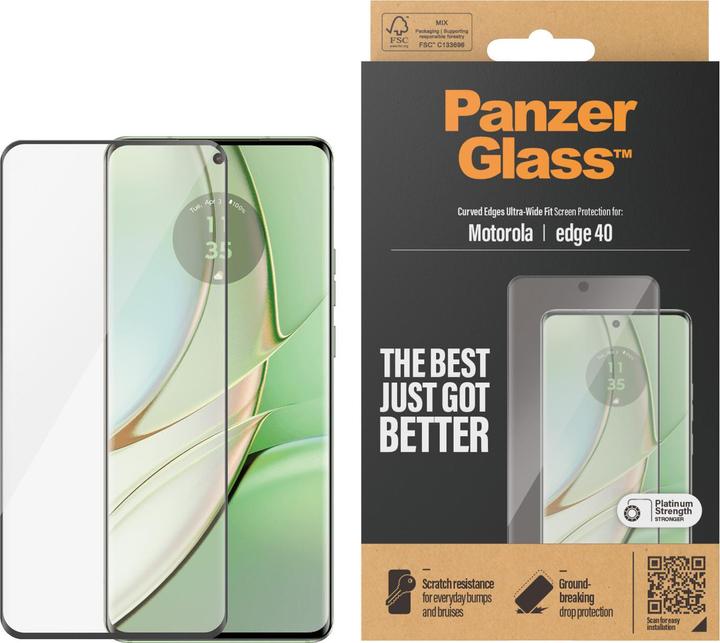 Immagine prodotto PanzerGlass Vestibilità ultra-ampia (1 Pezzo/i, Motorola Edge 40)