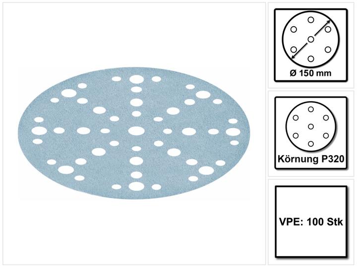 Actual product image Festool StickFix grinding wheels STF D150/48 Garnet, P320, 100 pieces (P320)