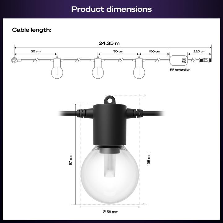 Image du produit Philips Hue Festavia Outdoor light string, 21 m (21 m)