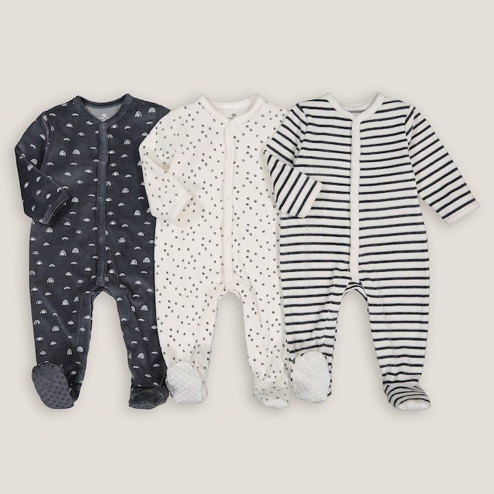 La Redoute Collections 3er-Pack Strampler aus Samt (74)