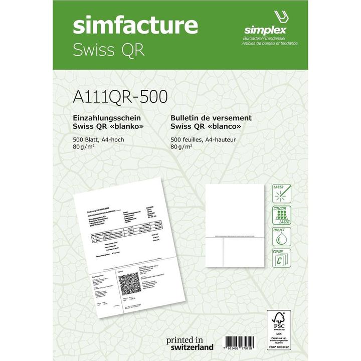 Image du produit Simplex Simfacture - Swiss QR (1000 x)