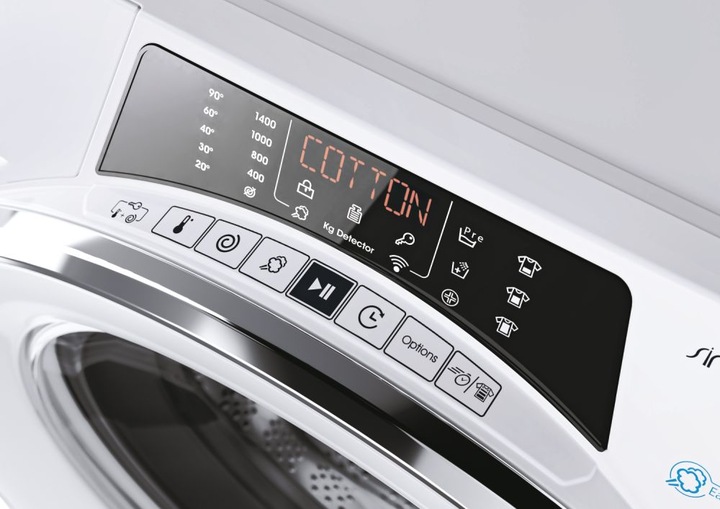 Actual product image Candy RO14146DWMCE/1-S Washing Machine, A, Front loading, Depth 60 cm, 14 kg, White (14 kg, Left)