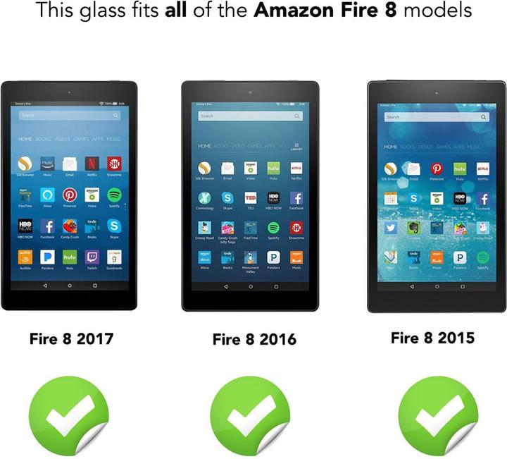 Produktbild Nalia Schutzglas (1 Stück, Fire HD 8)