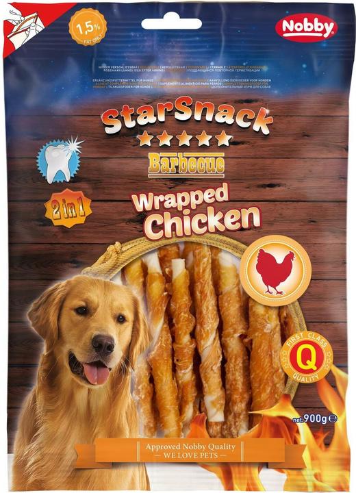 Actual product image Nobby StarSnack Barbecue Wrapped Chicken (Adult, 1 pcs., 900 g)