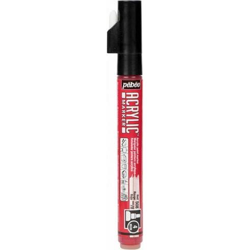 Thumbnail - Pebeo, Marker, Acrylic Marker Medium Rundspitze 4mm (Rot, 4 mm)