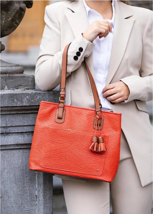 Produktbild Berba Medium Shopper Dames - Schoudertas - Leer - Chamonix - Oranje